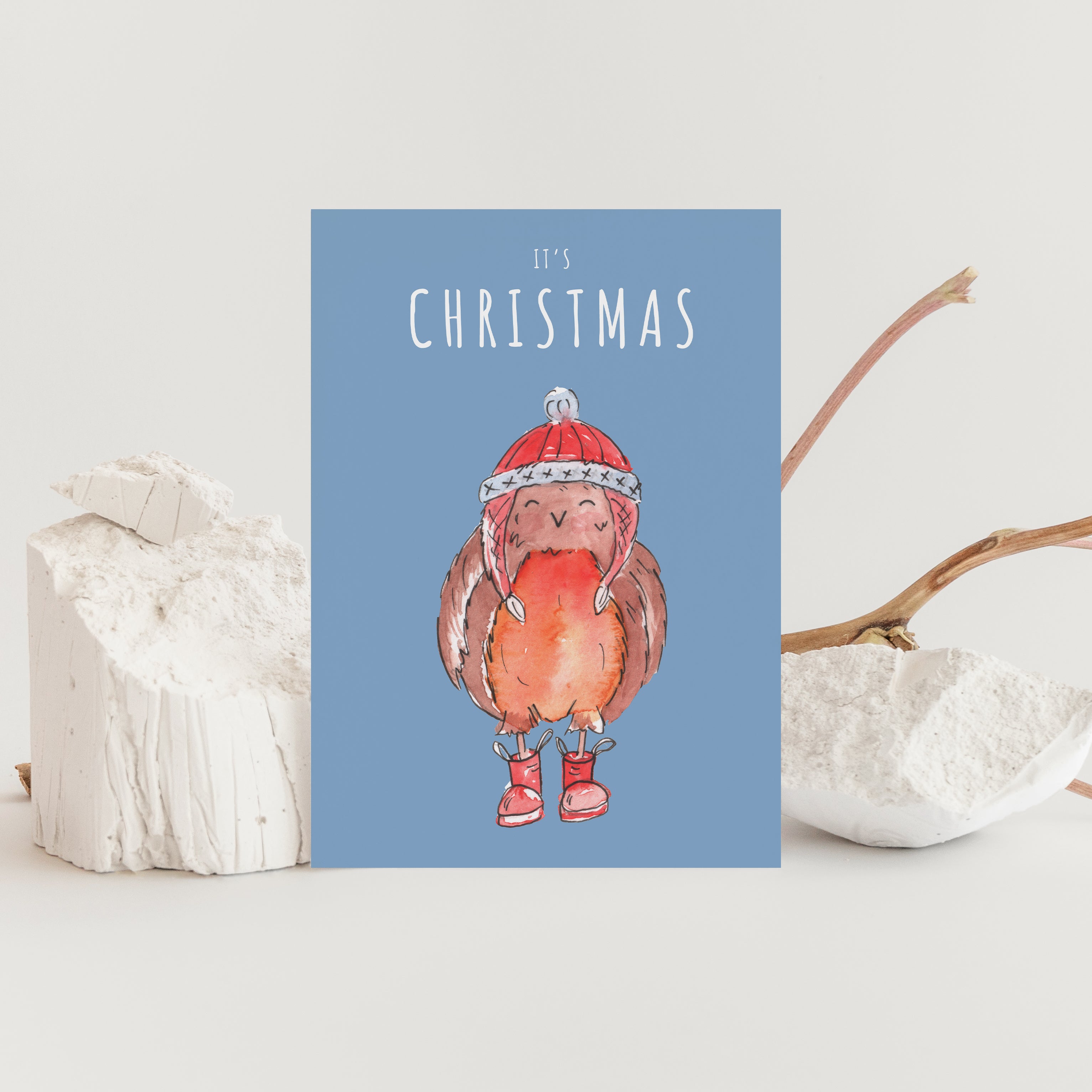 It's Christmas Robin Christmas Greeting Card