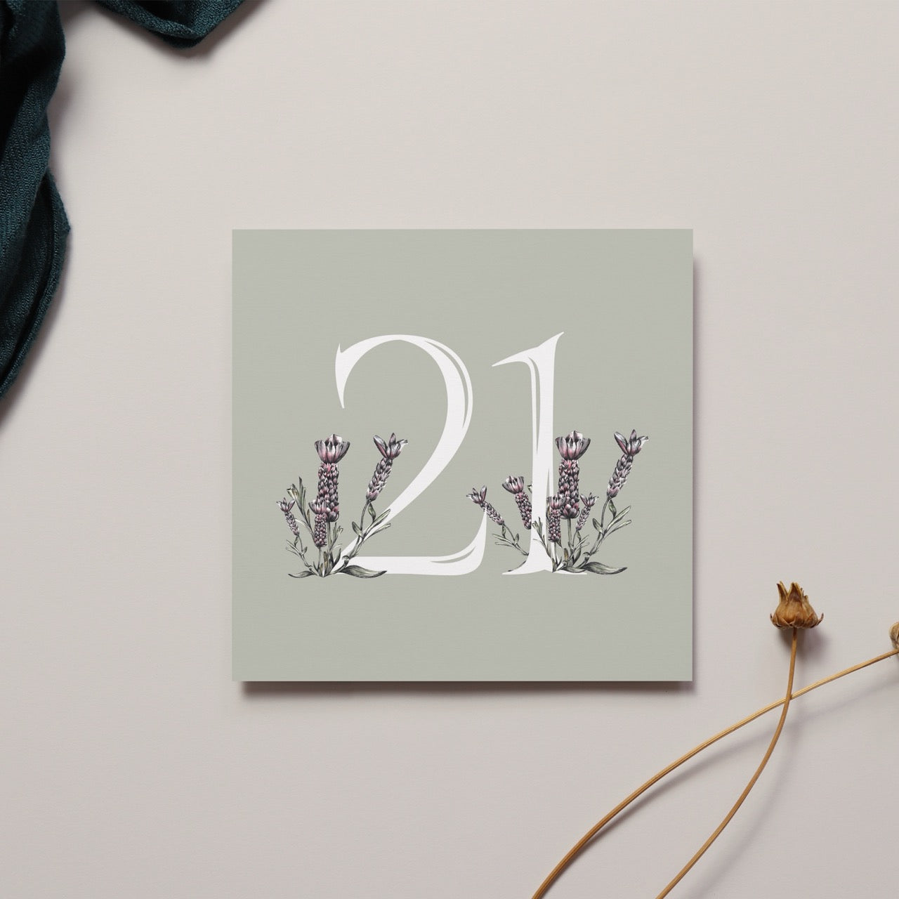 Floral 21st Birthday Card