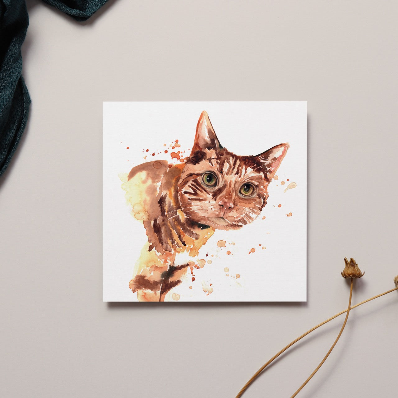 Ginger Cat Greeting Card