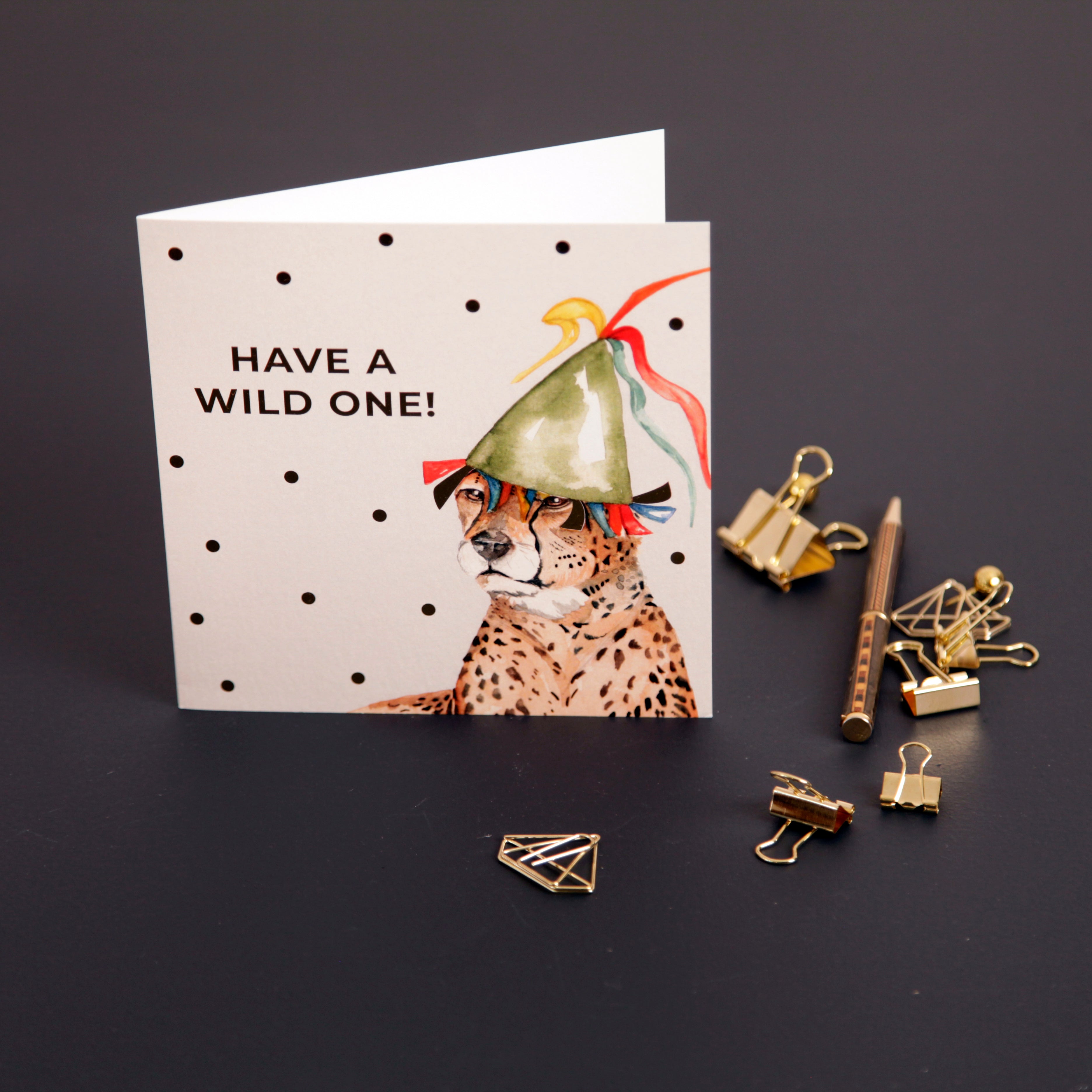 Cheetah 'Have a Wild One'  Design Greeting Card