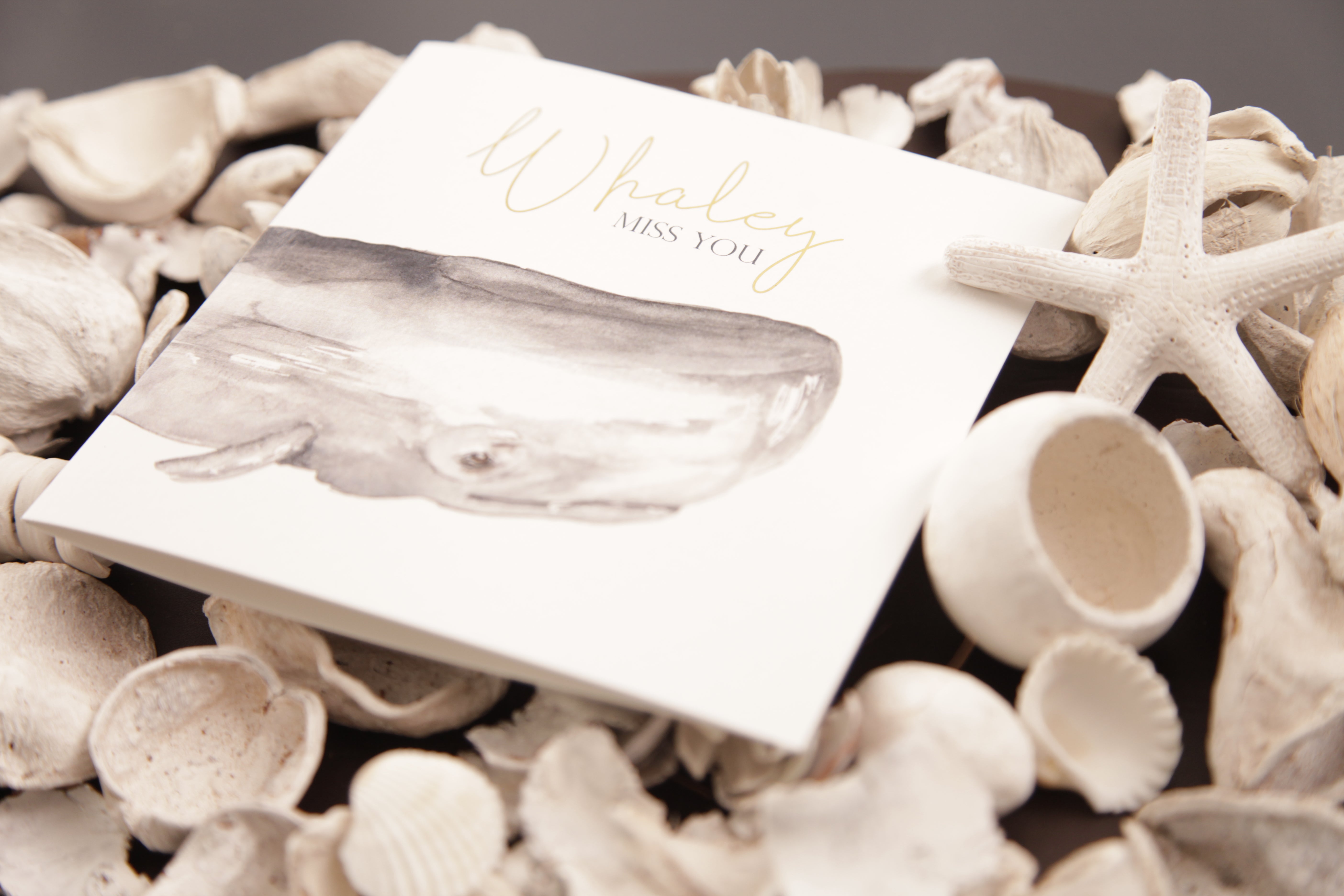 Whaley Miss You -  Whale Design Greeting Card