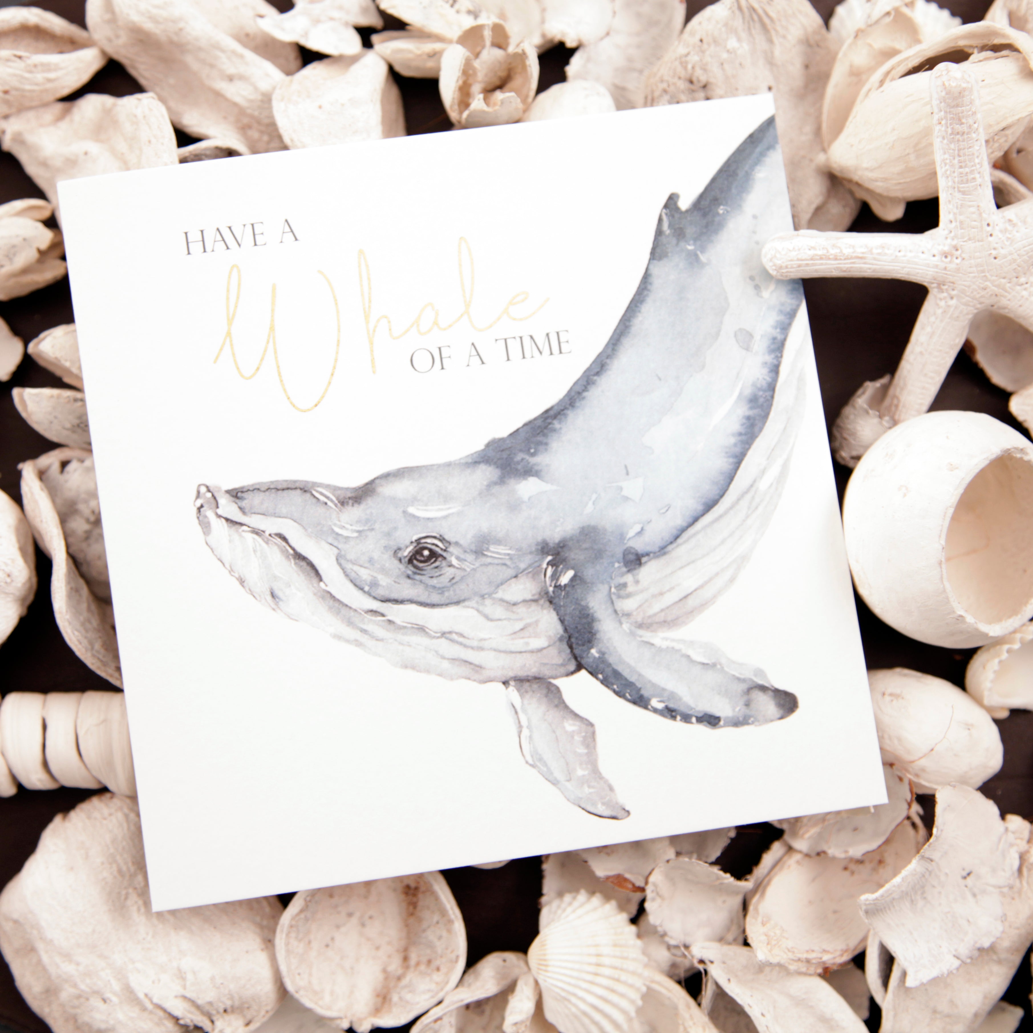 Whale of a Time -  Whale Design Greeting Card