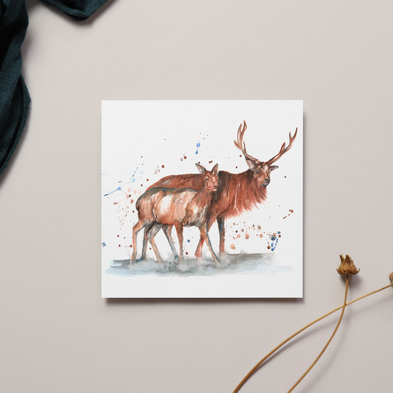 Stag and Doe Greeting Card