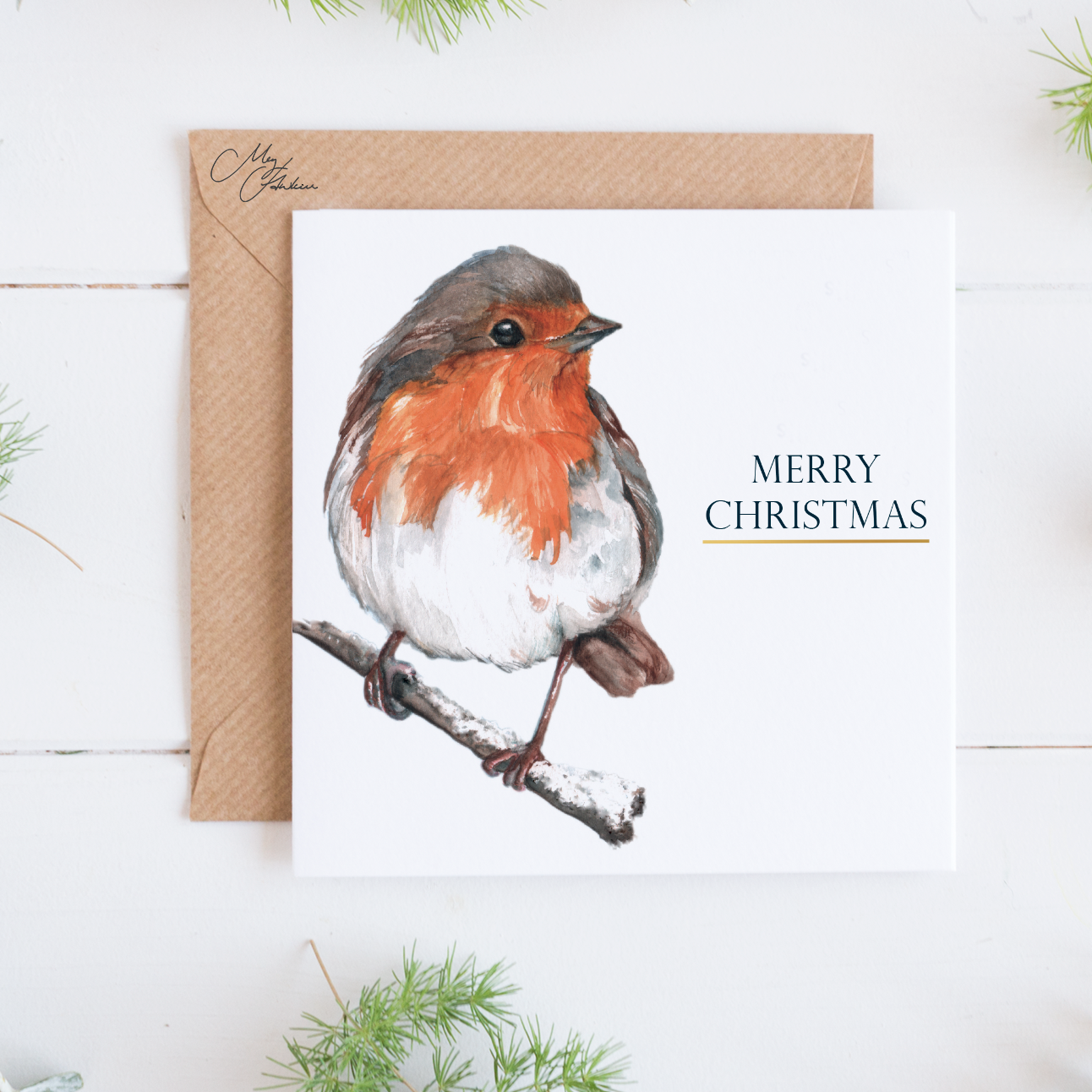 Robin Design Festive Christmas Card